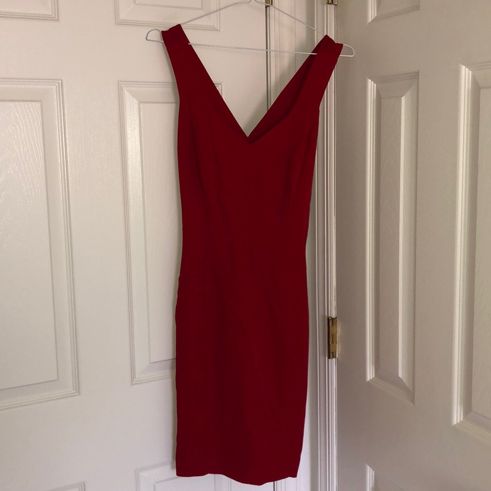 Red Body Con Party Dress